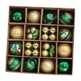 thumbnail image 1 of Adorno de bola navideña, colección de decoración de bolas navideñas, para celebraciones en interiores, colgante irrompible para armario de dormitorio. Oro verde, 1 of 8