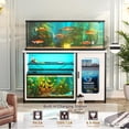 thumbnail image 4 of Aheaplus 55-75 Gallon Aquarium Stand with Power Outlets & LED Light, Reversible Fish Tank Stand with Cabinet for Fish Tank Accessories Storage, Heavy Duty Metal Frame, 880LBS Capacity, White, 4 of 7