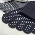 thumbnail image 3 of Couver Cotton Unisex No Skid No Slip Sole Yoga 5 fingers Toed Socks(Length:Ankle), White Medium, 3 of 8