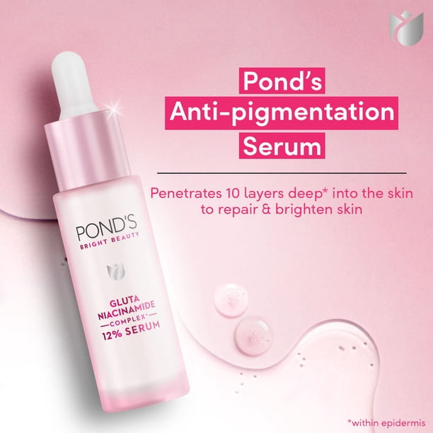 ponds glutathione serum Pond's Bright Beauty Anti-Aging 28ml Anti-Pigmentation Serum with 12% Gluta-Niacinamide