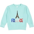 thumbnail image 2 of Inktastic France Eiffel Tower Flag in Text Toddler Sweatshirt, 2 of 4