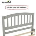 thumbnail image 6 of Bellemave Simple Style Twin Size Wood Platform Bed Frame Space Saving Twin Platform Bed with Trundle and Headboard, No Box Spring Needed, Gray, 6 of 11