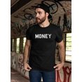 thumbnail image 2 of Money Street Words Men Black T-Shirt, Male Large, 2 of 4