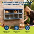 thumbnail image 4 of Lumiparty 8-Compartment Galvanized Steel Chicken Nesting Box with Rollaway Design, Blue, 4 of 7