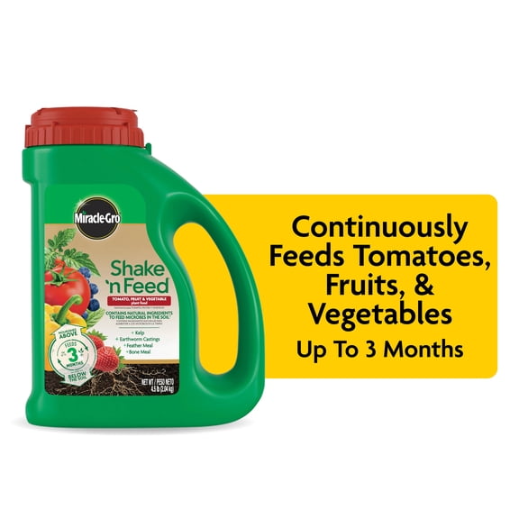 Miracle-Gro Shake 'n Feed Tomato, Fruit and Vegetable Plant Food, 4.5 lbs.