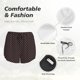 thumbnail image 4 of Balery Red and white polka dots Pantalones cortos deportivos para mujer con forro y dos bolsillos, elásticos, para entrenamiento, gimnasio, yoga-Medium, 4 of 7