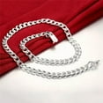 thumbnail image 3 of QQTDFG 925 Sterling Silver 10mm 20/22/24 inch Sideways Chain Necklace Men Jewelry-50cm, 3 of 6