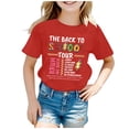 thumbnail image 1 of T-shirt à Manches Courtes Imprimé pour Enfants, Col Rond, Hauts, T-Shirts et Chemises pour Filles, Rouge 110/3 Ans-4 Ans, 1 of 4