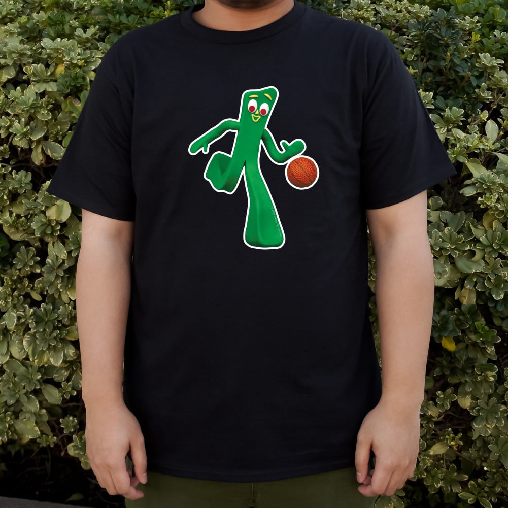Sporty Gumby Basketball Player Clay Art Men's Novelty T-Shirt 