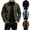 Green-a, variant on Men Cargo Jacket Stand Collar Full Zip Long Sleeve Coat with Multi Pockets,Casual Versatile Outdoor Travel Working Daily Classic Wear,Blue,S
