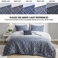 thumbnail image 2 of Intelligent Design Twin/Twin XL Comforter Set 3-Piece Ombre Diamond Jacquard Print Navy Bedding Set, 2 of 5