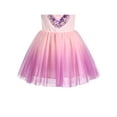 thumbnail image 5 of Girls Dress Pink Gradient Shiny Heart Sequin Tutu Valentine Short Sleeve 7 Years, 5 of 6