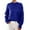 Blue, variant on Womens Turtleneck Long Sleeve Solid Comfy Cable Knit Sweater Fall Winter Casual Loose Jumper Tops for Women Blue XXXXXL