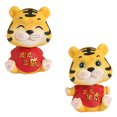 thumbnail image 4 of 2Pcs Tiger Animal Resin Automobile Decorations Animal Doll Decor Home Adornments (Red), 4 of 8