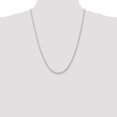 thumbnail image 2 of 14k White Gold 24 Inch 3mm Diamond Cut Quadruple Rope Chain Necklace Pendant Charm, 2 of 9