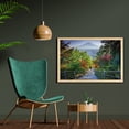 thumbnail image 2 of Nature Wall Art with Frame, Stairway to Mt. Hill Hillyoshida Japan Tourist Attractions Landmark Scene Picture, Printed Fabric Poster for Bathroom Living Room, 35" x 23", Green Grey, by Ambesonne, 2 of 2
