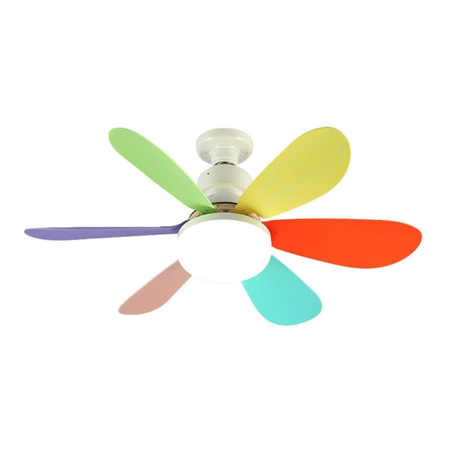 yeacher E27 Ceiling Fan Light with Remote, 3-Color Dimmable LED for Bedroom, Living Room, Study, 40W Multi-Speed Adjustable, Timer Function, ABS Blades, 3000K-6500K Color Temperature