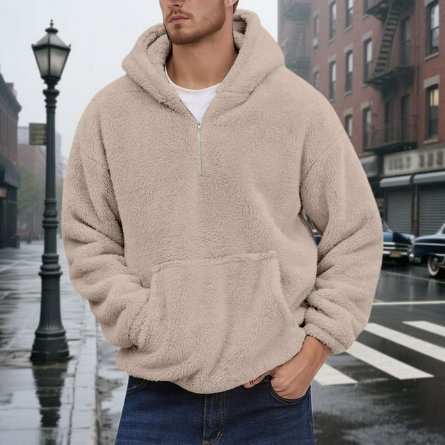 MHFRRA Sudadera con Capucha y Cremallera, Forrada, Informal, con Estampado, Cómoda, Ligera, Deportiva, Ropa de Calle Beige