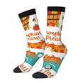 thumbnail image 1 of Fotbe Fall Pumpkins Calcetas Largas con Estampado para Hombre y Mujer – Calcetas de Compresión Transpirables y Elásticas, Viajar y Uso Diario Talla 5-11, 1 of 6