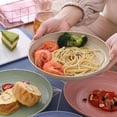 thumbnail image 4 of Xiao Hua Plato de paja de trigo no frágil de 9.06 pulgadas - Juego de platos reutilizables - Apto para lavavajillas y microondas - Plato ligero, apto para cocina, camping, etc., 1 pieza, verde, 4 of 5