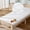 Pure White, variant on PETGLE Cot Mattress Protector, Waterproof Mattress Protector for Narrow Twin Bed - Fitted with Stretchable Pockets, Soft Breathable RV Bunk Size Mattress Pad Cover (White)