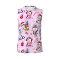 thumbnail image 6 of Lsque Christmas Unicorns Print Men's Cotton Blend Sleeveless Muscle Shirts (S-3XL)- Moisture Wicking, Odor Protection, UPF 30+,Small, 6 of 8