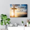 thumbnail image 6 of Scripture Walls All Things Are Possible Cross Mark 9:23 Bible Verse Canvas Christian Wall Art Ready to Hang Unframed, 6 of 10