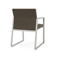 thumbnail image 5 of Lesro Gansett Steel and Fabric Waiting Room Guest Chair in Silver/Adler Peppercorn Brown, 5 of 5