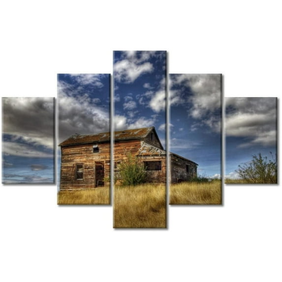 TISHIRON 5PCS Framed Farm Theme Canvas Wall Art Set,60"x40" Sky Barn Farm Wall Canvas Art Decor