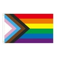 thumbnail image 3 of LSLJS Drapeau de Fierté Drapeau de Fierté Progrès Drapeaux LGBT 3x5 Extérieur Bisexuel Drapeau de Fierté Tout Inclus Drapeaux en Polyester Robuste Déco Bisexuel Lesbiennes, 3 of 9