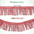 thumbnail image 3 of Uxcell 1 Count Curtain Fringes Fringe Trim for Sofa Clothes Wine Red 5 Yards, 3 of 6
