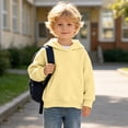 thumbnail image 5 of Besolor Fall Sweatshirts for Toddler Girls Boys Long Sleeve Hoodies Casual Loose Warm Outdoor Workout Pullover Tops with Pocket(12-24 Months,Yellow), 5 of 7