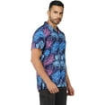 thumbnail image 3 of Stylore Hawaiian Shirt for Men Short Sleeve Funky Summer Leaf Navy Blue M, 3 of 7