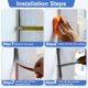 thumbnail image 5 of 4Pcs 19.6 ft Sellado de Climas, Cinta de Sellado de Puerta Autoadhesiva de Silicona, Sellado contra Fuego para Marcos de Puertas Exteriores, Ventanas, Brechas de Vidrio de Ducha, Negro, 5 of 6
