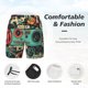 thumbnail image 3 of Fotbe Retro Pop Art Collage Traje de Baño para Hombre – Shorts de Natación de Secado Rápido con Forro y Bolsillos-Large, 3 of 6
