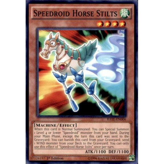 YuGiOh Raging Tempest Common Speedroid Horse Stilts RATE-EN006