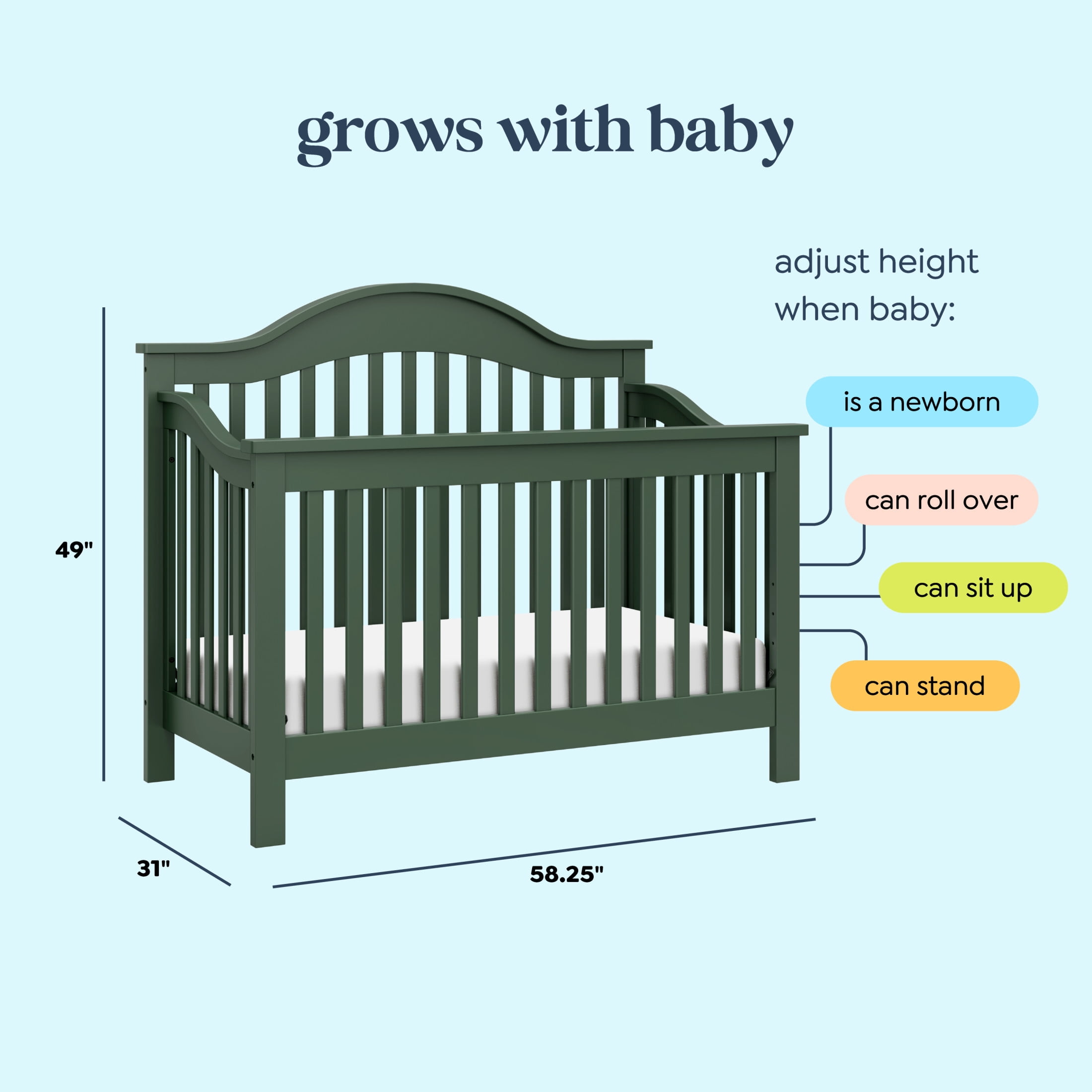 DaVinci Jayden 4-in-1 Convertible Crib