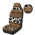 thumbnail image 6 of Garronmavis Aztec Leopard 2 Piece Fluffy Car Seat Covers Non-Slip Bucket Cushion Covers Elastic Seat Protectors for Men Women, 6 of 7