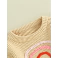 thumbnail image 6 of Wassery Infant Baby Girls Sweaters Toddler Girls Long Sleeve Crew Neck Rainbow Print Loose Knitted Pullovers 6M 12M 18M 24M 3T 4T Fall Winter Warm Clothes, 6 of 9