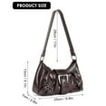 thumbnail image 4 of Spencer Crescent Shoulder Bag for Women PU Leather Hobo Tote Handbag Clutch Purse Ladies Trendy Punk Underarm Bag, Coffee, 4 of 10