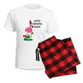 thumbnail image 5 of CafePress - Christmas Flamingo Women's Light Pajamas - Women's Short Sleeve Print T-Shirt and Pants Light Cotton Pajama Set, 5 of 7