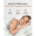 thumbnail image 5 of Good Sleep Bedding 1000 TC Egyptian Cotton Sage Queen/Standard 20" x 30" Pillow Cases 2 Pc for All Age Group, 5 of 7