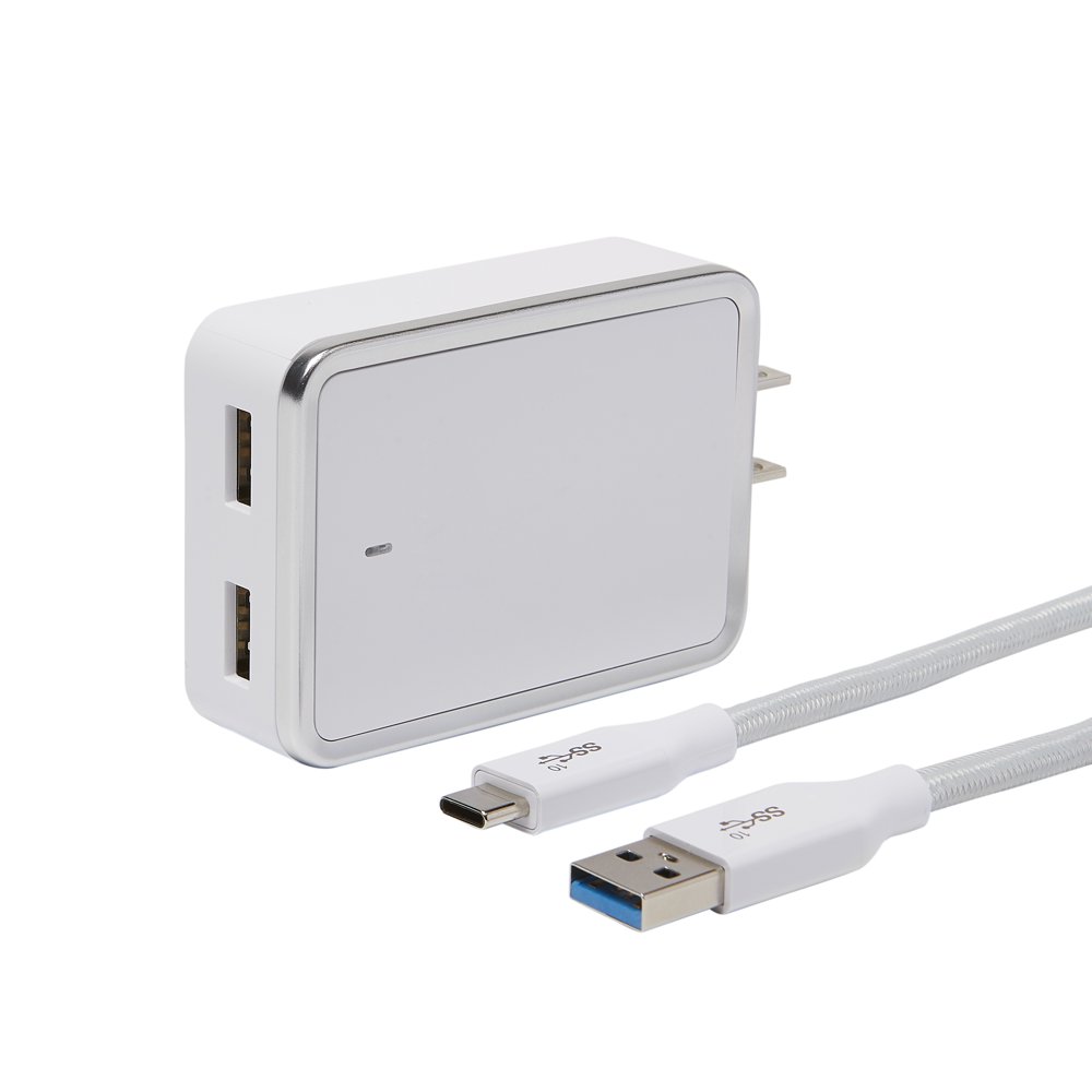 Blackweb 4.8A USB TypeC to TypeA Cable and Wall Charger Kit Walmart