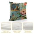 thumbnail image 4 of Chilfamy Vintage French Bird and Bird's Nest Throw Pillow Covers Decorative Camellia Flower Pillow Cases Home Decor Square Animal Farmhouse Pillowcase (Blue Bird) White, 4 of 5