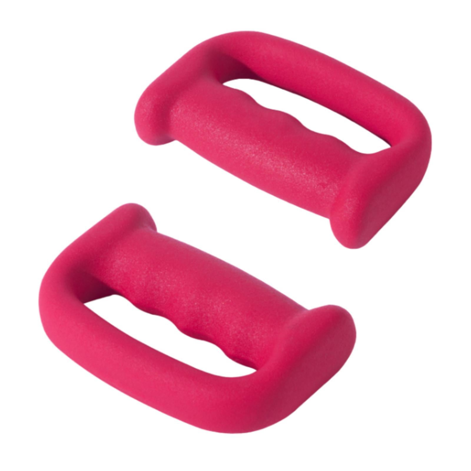 Baoblaze 2 Pieces Boxing Dumbbells D Shape Grip Hand Weight for Aerobics Exercises Walkin Pink