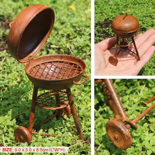 Odoria Regadera Miniatura Roja 1:12 Para Jardín De Hadas Y Casa De Muñecas, Accesorio Decorativo De 3 Cm