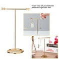 thumbnail image 7 of Jewelry Holder, Jewelry Stand, Gold Simple Aluminium Alloy T-Shaped Jewelry Rack with Round Base is Easy Access to Your Accessories or Acts as A Vintage Decor to Adding Fun Style to Your Home, 7 of 7