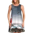thumbnail image 1 of Disketp 3d Lighthouse in the Surf para Vestido sin Mangas para Mujeres, Vestidos de Verano para Mujeres, Casual y Holgado para la Playa, 1 of 7