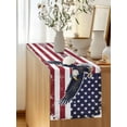 thumbnail image 5 of Retro American Flag Bald Eagle Table Runner, Independence Day Cotton Linen Kitchen Table Decoration Washable Dining Tabletop Runners for Home Party Decor 13x36 Inches, 5 of 9