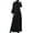 Black, variant on Lindreshi Fall Dresses for Women 2025 Homecoming Dresses Long Sleeve Neck Belt Dress Dress Solid Robe Vintage Elegant Kaftan Fashion